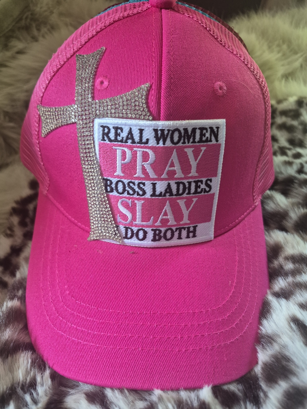 Hot Pink 'Pray Slay' Women's Trucker Cap